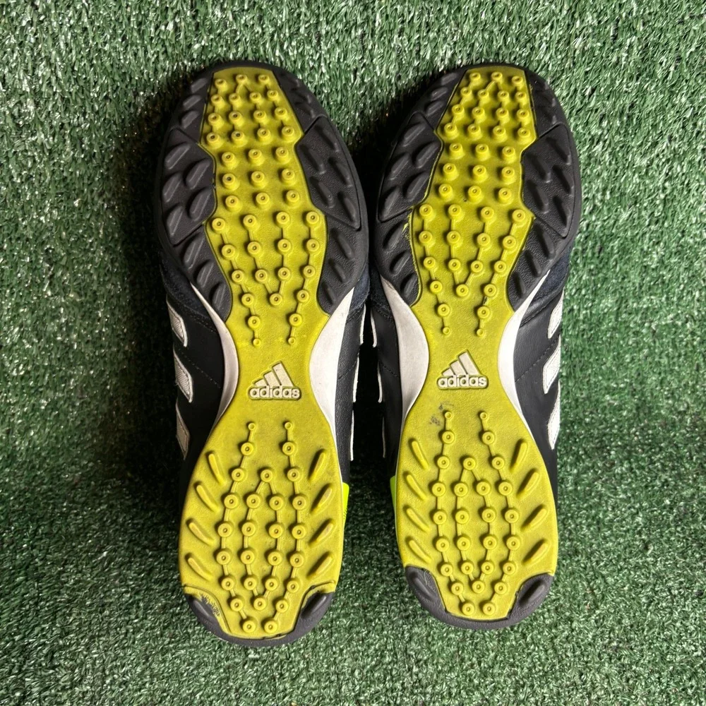 Adidas Adipure 11nova Soccer Cleats Quilted Leather Athletic Shoes Black Mens 10